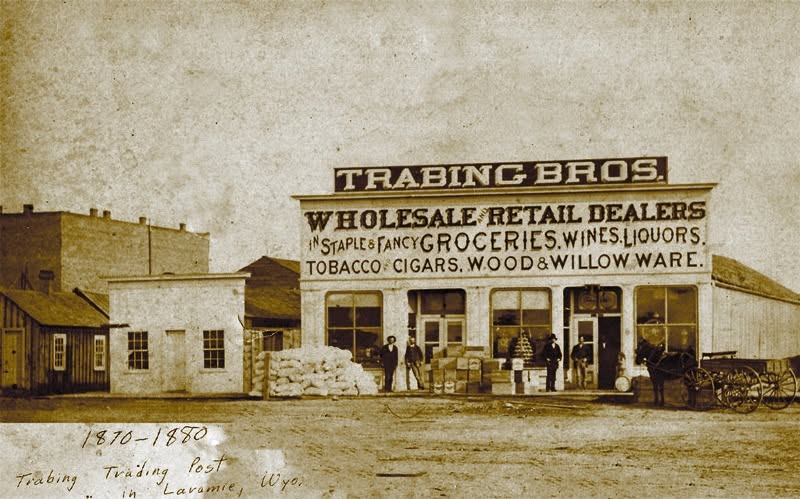 Trabing Bros. store, Laramie, Wyoming, 1870-1880